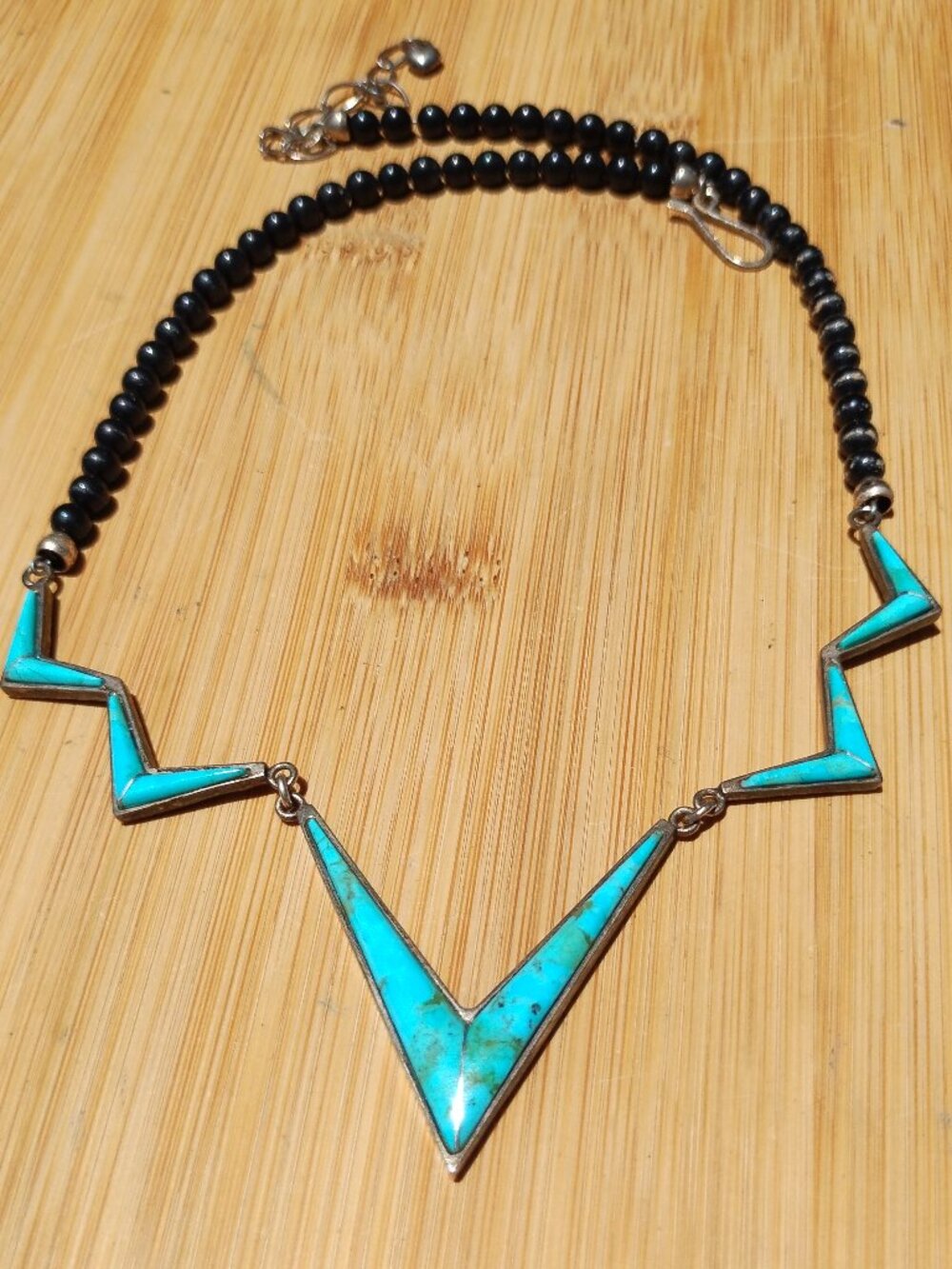 Jay King DTR Southwestern Style Turquoise stone necklace 925 Sterling Silver